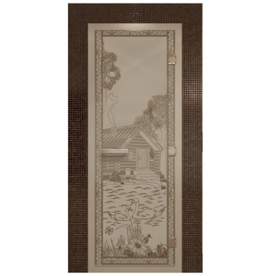 Дверь Doorwood для хамама "Банька в лесу"