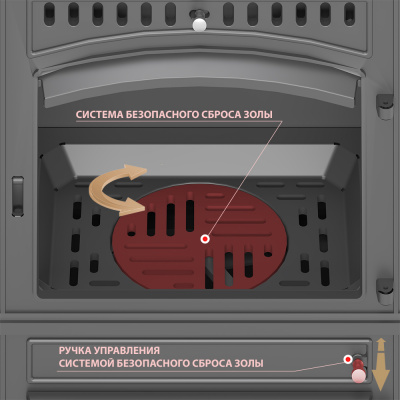 Печь-камин Везувий LV-12 S "Антрацит"