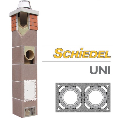 Schiedel UNI двухходовой дымоход без вентиляции 180/200 мм