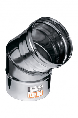 Колено угол 135° Ferrum (Феррум) (AISI 304/0.8 мм) D 115