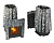 Печь для бани  Cometa 450 Vega(Комета Вега) Window Max, Stone (Серпентинит) Grill`D