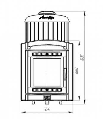 Банная печь Атмосфера XL в ламелях «ПИРОКСЕНИТ» наборный рисунок