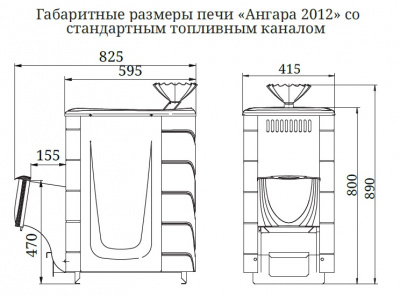 Печь для бани TMF Ангара 2012 INOX Антрацит