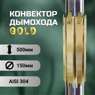 Конвектор дымохода ERMAK GOLD L500 D-150 (INOX-304)