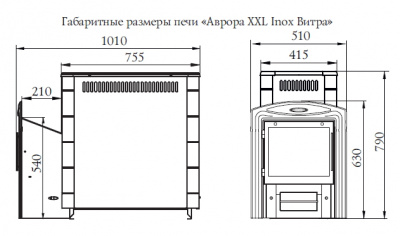 Печь для бани TMF Аврора XXL Inox Иллюминатор антрацит